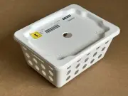 IKEA Rundbal Storage Basket W/ Lid Stackable White 7x5.5x3.25"