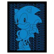 Sonic The Hedgehog Sonic Speed Framed Poster (Black/Blue) - PM8613