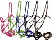 New! Showman NYLON ROPE BITLESS BRIDLE w/ Reins Scissor snaps 5 COLORS!