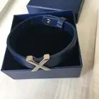 EFFY Celebrity Cruise Line ‘X’ Leather Bracelet Cuff Bangle BLUE