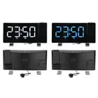 Digital Projection Alarm Clock Large Display Screen Radio Function For Bedroom