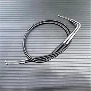 Szwaldaper Motorcycle Lengthened Throttle Cable, for Harley, Sportster Iron XL 883 1200 Dyna Softail Fat Boy Heritage Road King Motorcycle Clutch Cable(Black 110cm)