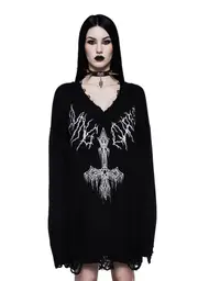 [Widow] Cryptic Cathedral Distressed Sweater