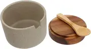 MAGICLULU Ceramic Condiment Jar Set Kitchen Condiment Box Spoon Seasoning Storage Canister Salt Pepper Spice Jar