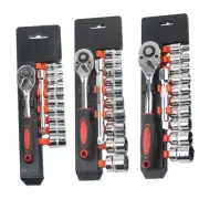 Wrench Socket Set Repair Tools 1/4 3/8 Socket Ratchet Wrench Set