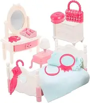 Abaodam 1 Set Mini Furniture Model Dollhouse Bedroom Accessories Doll House Decor Dollhouse Furniture Kit Doll House Furniture Model Mini Bedroom Model Mini Furniture for Doll House Abs