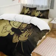 a1157 Bendy And The Ink Machine 3-Piece Bedding Set Soft Warm And Comfortable Soft Bed Set with 1 Duvet Cover And 2 Pillowcases for Bedroom jfr1157