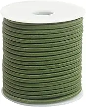 1/8 inch Olive Green Elastic Cord String for Sewing 55ft 3mm Round Elastic Rope Cord for Hair Ties Thin Elastic Strap Stretchy Thread for Clothes-Keychain-DIY Crafts & Project Supplies(ZH187)