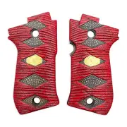 Katana Red Gold Coin - Beretta 82B, 82F, 82FS, 83, 85BB, 85F, 85FS, 86, 87 Grips
