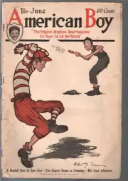 MAG: American Boy 6/1920-A.G. Dover baseball cover-classic ads-pulp fiction-G+