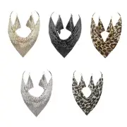 Woman Alloy Scarf with Earring Cool Lightweight Sequins Collar for Banquet