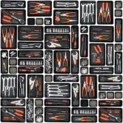 45 Pack Tool Box Organizer Tray Divider, Toolbox 3 - Sizes, 45PCS - Black