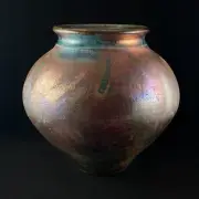 Handmade Jordyn Vase, Raku Art Pottery, Decorative Pottery