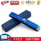 24 Holes Portable Harmonica C Key Standard Harmonica Party Favors (Blue)