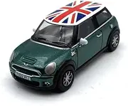 1:76 for Mini Cooper Green Alloy Simulation Model Car