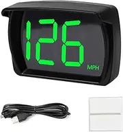 Wuyaoyao Car GPS Speedometer HUD, Digital Speedometer for Auto, MPH Speed Heads Up Display Speedometers with LED Large Font, USB Cable Plug & Play for Cars, Trucks, SUVs, Golf Carts (Without Adapter)