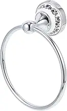 LeoLeoii Towel Ring Towel Holder Wall Mounted Towel Holder Bathroom Hand Towel Holder Wall Coat Tree Scarf Storage Hook Stainless Steel Towel Holder Home Crafts Ceramic Gift Simple
