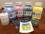 (100g/60g) "Super Glossy" 4 Toner Refill for OKI C332dn, MC363dn + 4 Chips (USA)