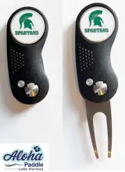 GOLF SWITCHBLADE MICHIGAN STATE SPARTANS Divot Repair Tool + Ballmarker BlkSpart
