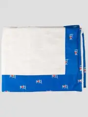 Kiton White Light Blue Cotton Pl Beach Towels KBTY2 Unisex