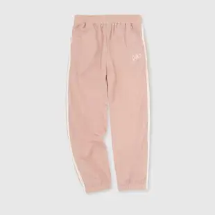 【GAP】女童裝 Logo束口鬆緊棉褲-粉紅色(890222)
