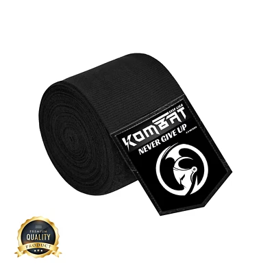 Boxing Hand Wraps by Kombat USA, Muay Thai Bandage, Wrist Support Elastic Wraps