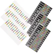 DRESSOOS 6 Pack Guitar Fretboard Stickers Scale Decals No Adhesive Longevity Stylish Easy to Apply for Guitar Players