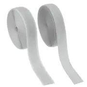Sew on Hook and Loop Tape, 1 Inch Nylon Fastener Strips 5 Yards (Light Grey)
