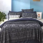 Renee Taylor Riley Slate Vintage Washed Coverlet Set