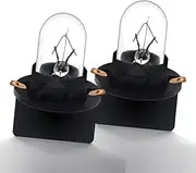 Ruiandsion T10 Halogen Bulb with Twist Lock Socket Warm White 12V Non-Polarity 200lm Bulb for Interior Lights Internal Map Lights Roof Lights Trunk Lights Pack of 2