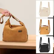 Corduroy Tote Bag with Zipper Convertible Corduroy Backpack Purse Shoulder grkIB
