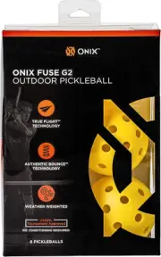 Onix Fuse Outdoor Pickleball Balls (Yellow)