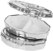 Ipetboom 2pcs Box Medication Container Case Holder Medication Cases Silver Pp Case for Medication Travel Iron
