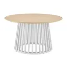 Design Square Calandra Classic Round Tea Coffee Table 90cm White/Oak