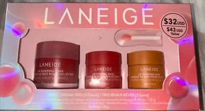 Laneige Lip Sleeping Mask Sweet Dreams Trio Retired Pumpkin Spice Peppermint Set