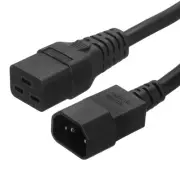 AC Power Cord 3 Prong C14 Male to C19 Female 2.5mm2 0.5m 1.6Ft 250V 10A 16A