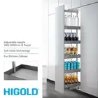 Shearer Pull Out Pantry Unit - 300mm Cabinet - Adjustable Height - 5 Trays