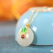 Jewelry Sets Natural Hetian Pendant Sterling Silver 925 Bracelet Enamel Ring
