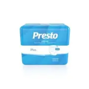 Presto Plus Underwear Classic Plus Medium 32'' to 44'' White PK of 20