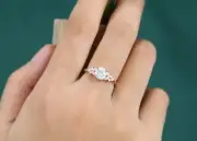 Round Cut Solitaire Ring Vintage Ring Engagement Ring Wedding Ring 925 Silver