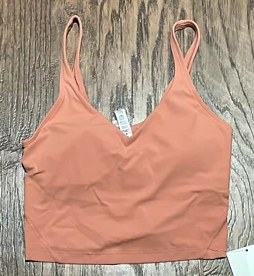 NEW Women Lululemon Align Cropped Tank Top Pink Savannah Size 4 & 6