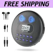 Compact Walkman CD Player with Anti-Skip Protection and Clear Backlit Display