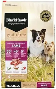 Black Hawk Adult All Breed Grain Free Lamb Dry Dog Food 15 Kg