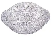 14K White Gold Round Cut Diamond Ring Eternity Style Micro Pave Pinky 2.00ctw