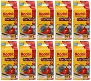 Kodak Fun Saver Single Use Camera (10-Pack) Bundle (10 Items)