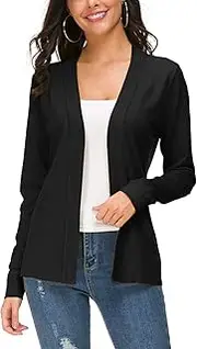 [Urban CoCo] Women's Long Sleeve Open Front Knit Cardigan Sweater