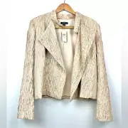 Ann Taylor Sequined Moto Style Jacket Size 14 NWT
