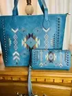 Boho Western Concealed Carry Bag & Matching Wallet Set Aztec Native American ￼