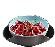 Snack Serving Bowl, Nut Bowl, Snack Storage Bowls - Storage of Nutshell Candy with Food Waste Compartment for Pistachios, Cherry, Edamame