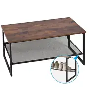 2-Tier Shoe Rack Tilting Adjustable Freestanding Shoe Organizer Wooden Top wi...